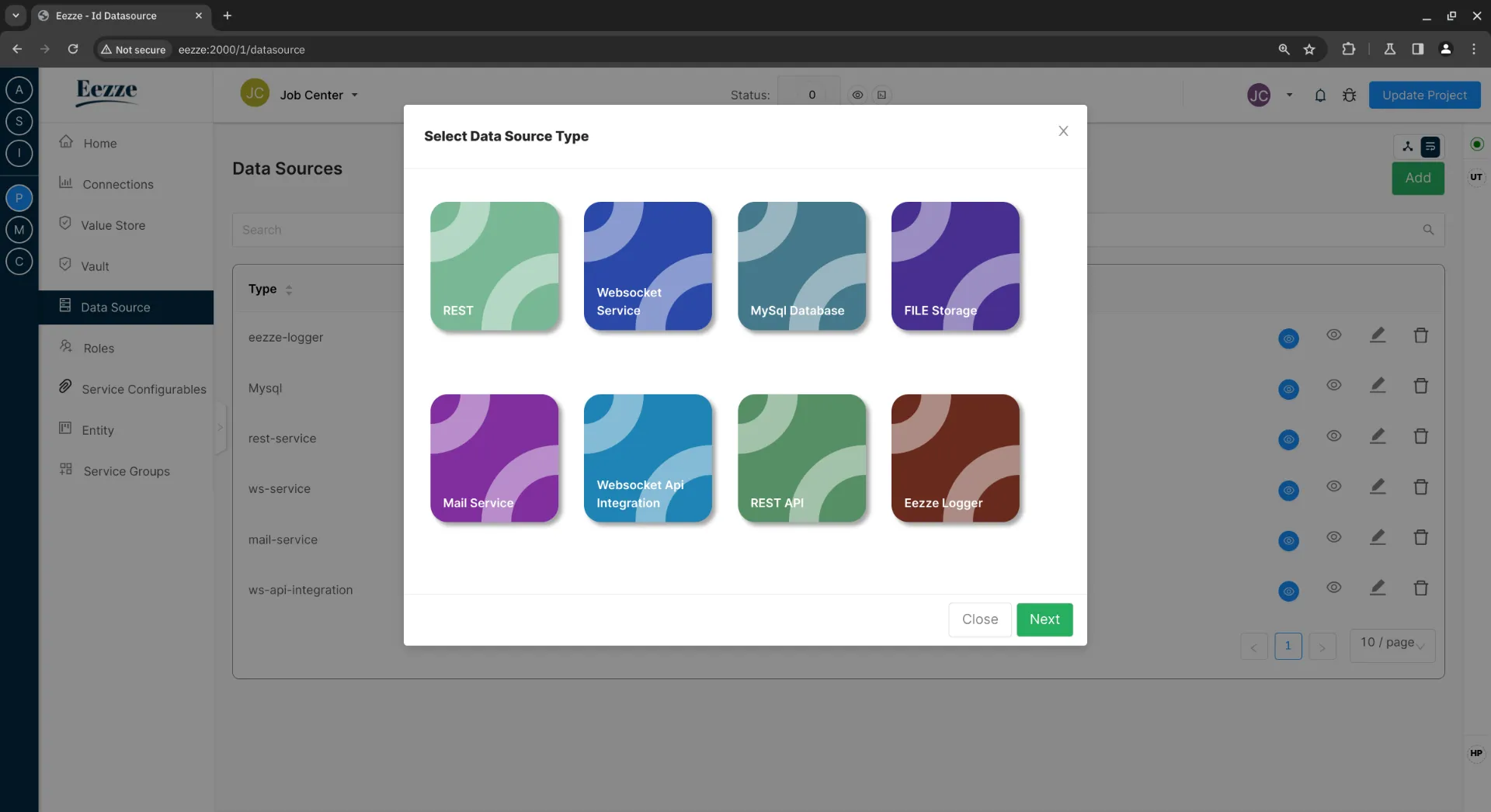 Eezze Support Datasources